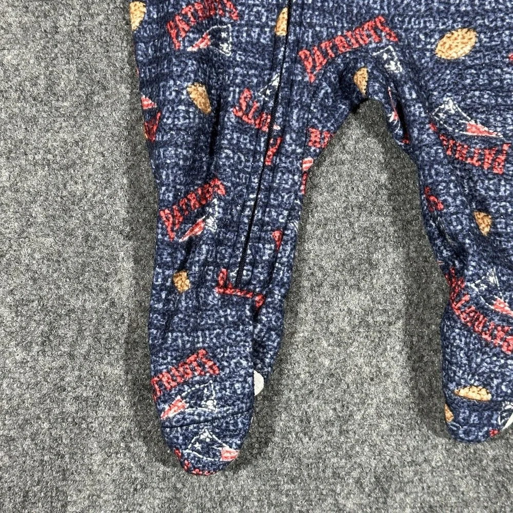 NFL 12 MonthToddler Sleepwear All Over Print Zip Up Coverall Pajamas Choose Team